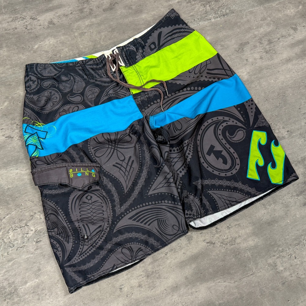 Y2K 2000's 00's Billabong Signature Board Short Taj Barrow Baggy Board Short's
